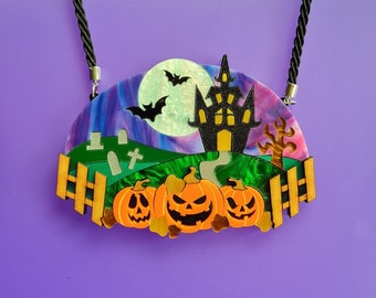 This is Halloween statement necklace