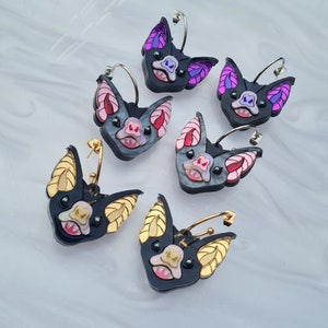 Vampire bat earrings