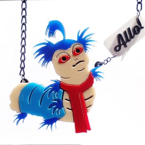 Labyrinth worm necklace