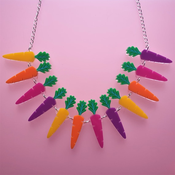 Carrot Charm Necklace - Etsy