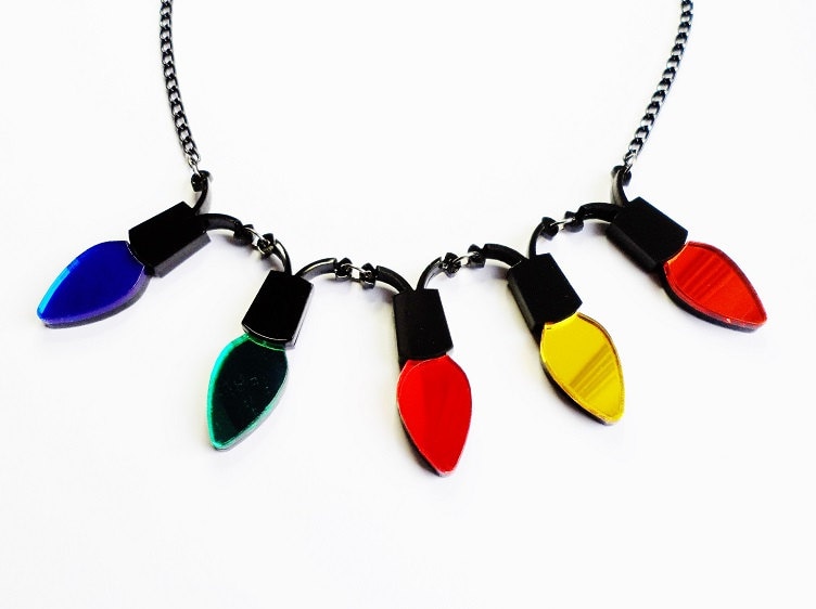 Christmas lights necklace Etsy Christmas Lights Necklace