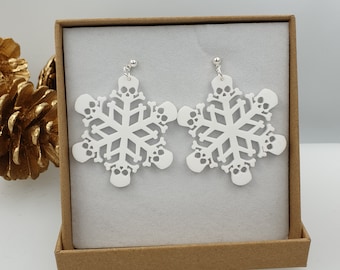 Gothic snowflake dangle earrings