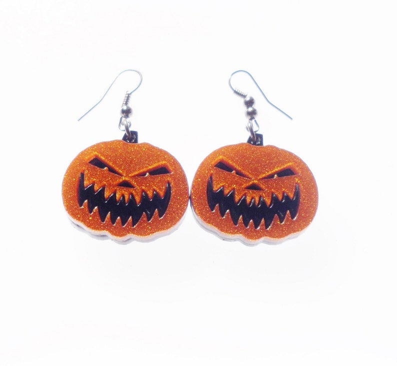 Pumpkin earrings image 1