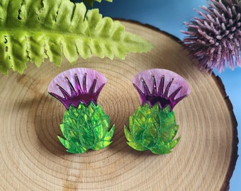 Thistle stud earrings - Pre order