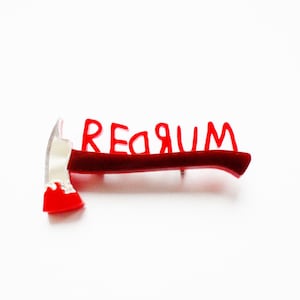 Redrum The Shining inspired brooch image 1