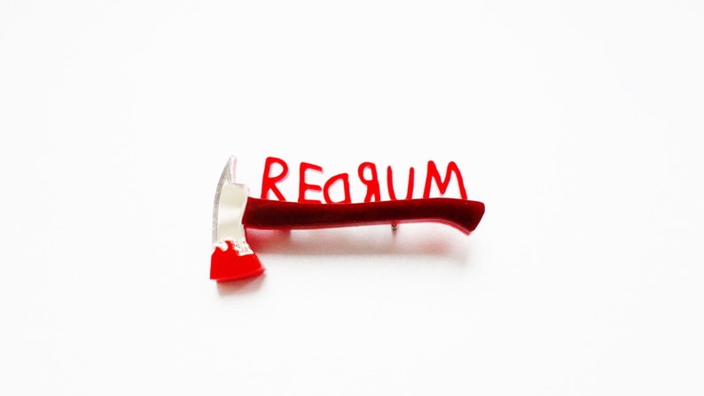 Redrum The Shining inspired brooch image 1