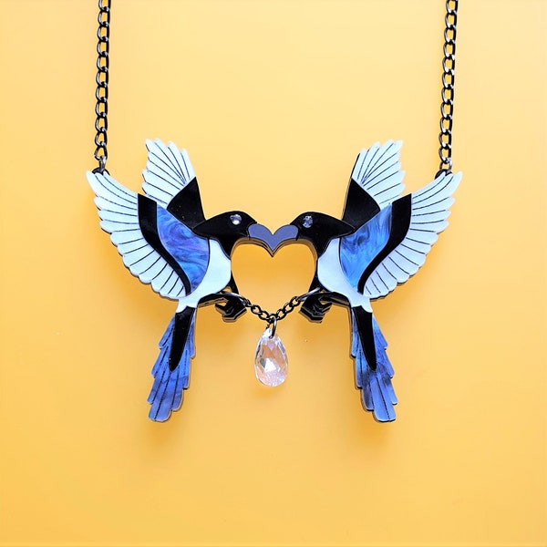 Two for joy magpie statement necklace