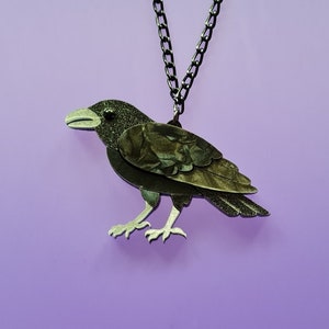 Mystic raven brooch or necklace