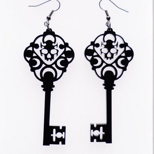 Sacred skeleton key earrings