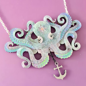 Octopus statement necklace - cosmic rock