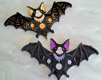 Vampire bat statement necklace - two colours