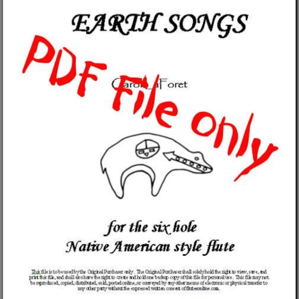 Earth Songs for the 6 hole Native American Flute PDF File