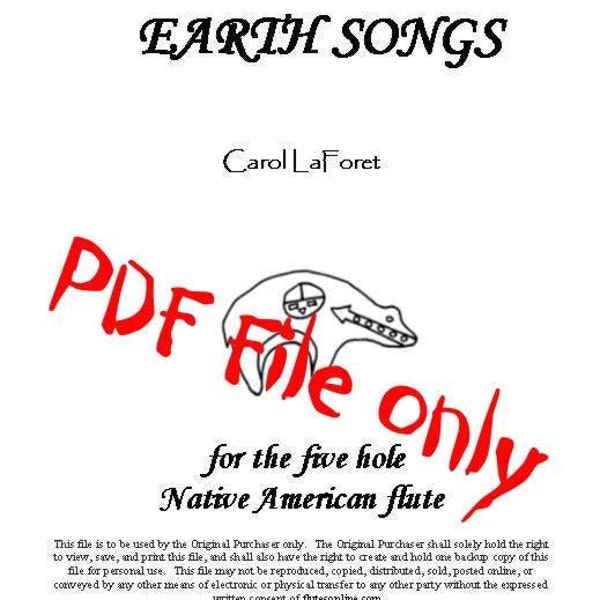 Earth Songs for the 5 (Five) hole Native American Flute PDF File