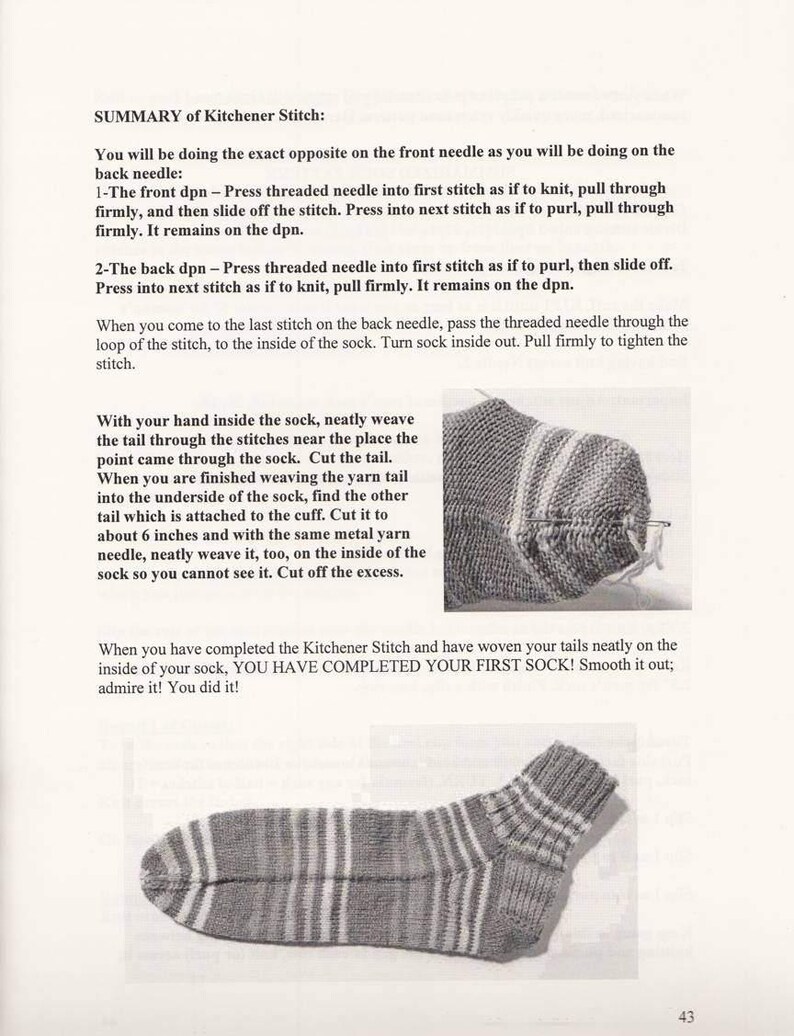 Successful Sock Knitting Book Pattern for the Beginner - Etsy