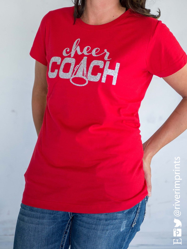 Glitter CHEER COACH Womens Shirt Cheer Coach Bling Etsy