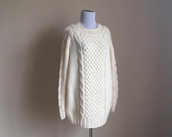 Hand knit wool sweater