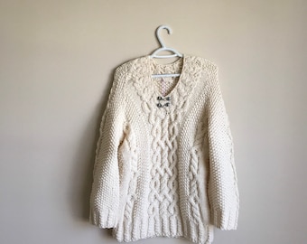 Hand knit wool sweater