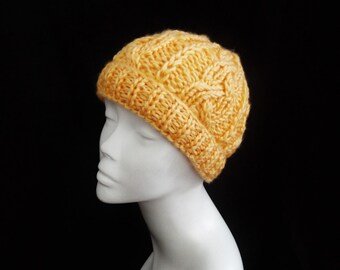 Hand knit baby hat