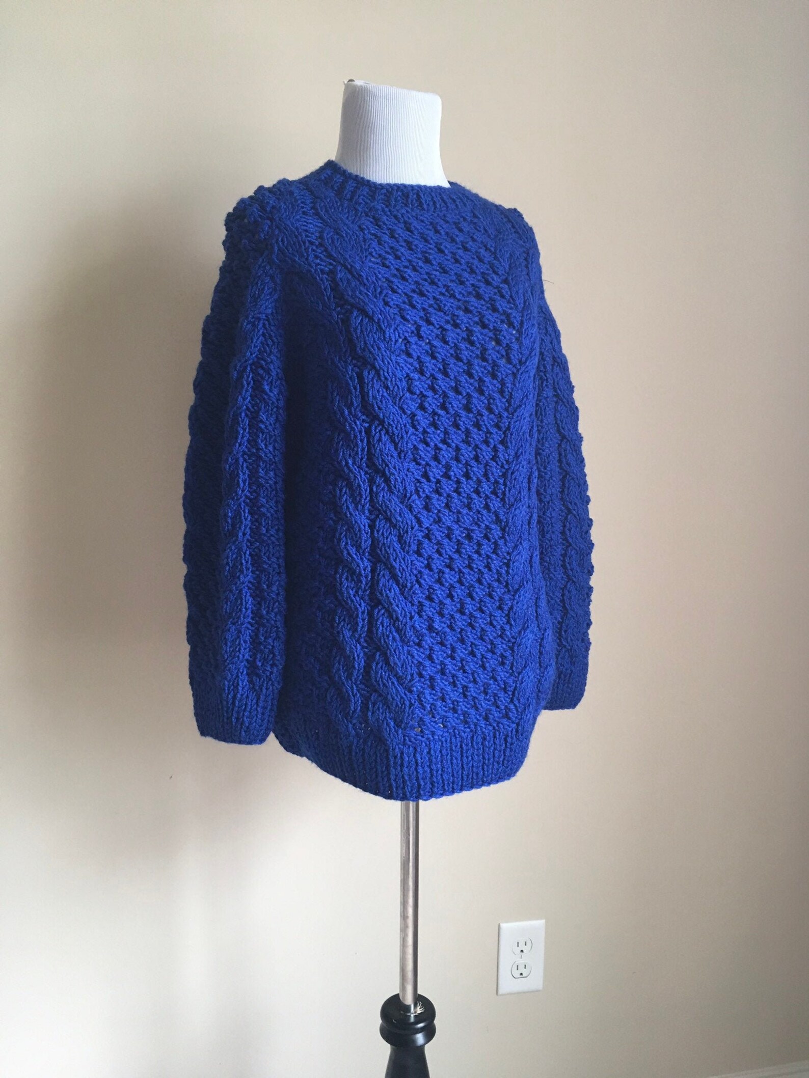 Hand Knit Wool Sweater - Etsy Denmark