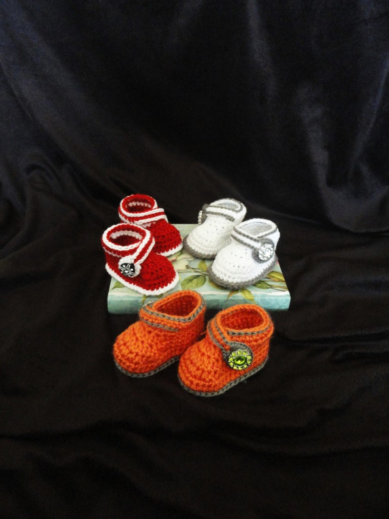 Baby slippers, baby booties booties ONLY image 3