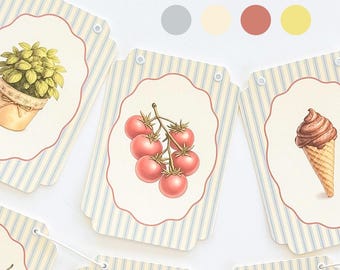 Ciao Baby Shower Garland, Italian Themed, Heirloom Quality, Vintage Farmhouse, Lemon & Tomato Decorations, Welcome Baby Banner
