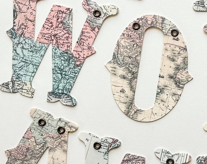 Baby Shower Nursery Banner, The World Awaits - 4" Letters