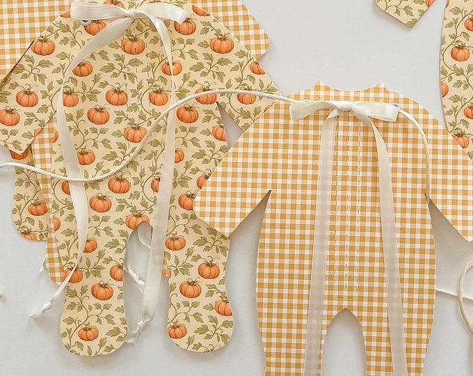 Little Pumpkin Fall Baby Shower Decor Banner, Fall Autumn Theme Baby Shower, Gold Orange Baby Shower