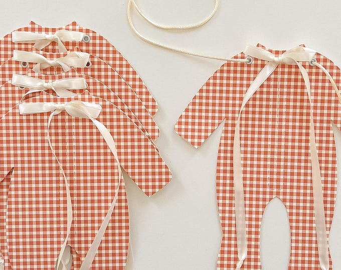 Red Gingham Baby Shower Decor Banner, Red Theme, Summer Baby Shower, Special Delivery Pizza Baby Shower