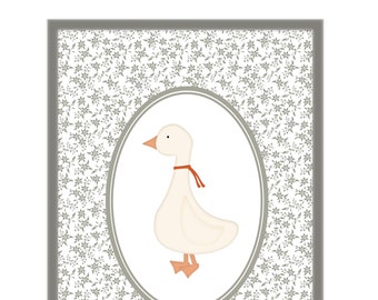 8x10 Silly Goose Nursery Art