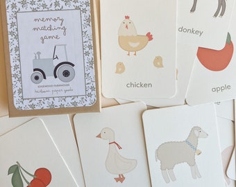 Matching Farm Memory Game