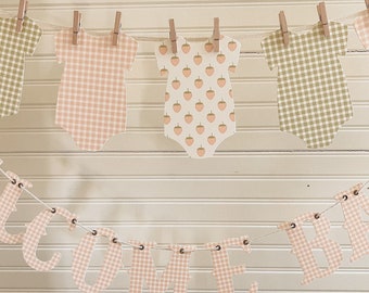 Strawberry Peach Pink Baby Clothesline Banners