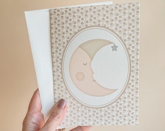 Baby Moon Greeting Card