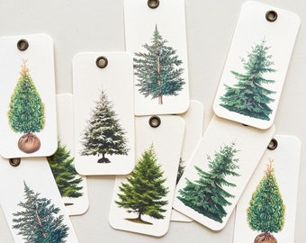 Winter Tree Tags /Ornaments & Twine 3"x1.5"