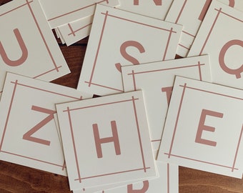 Simple Square Alphabet Cards