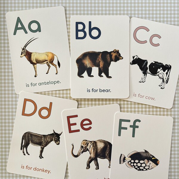 Alphabet Flashcards Etsy