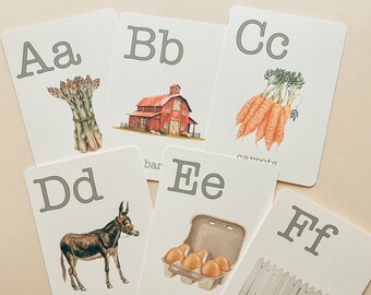 Farm Life Alphabet Flashcards