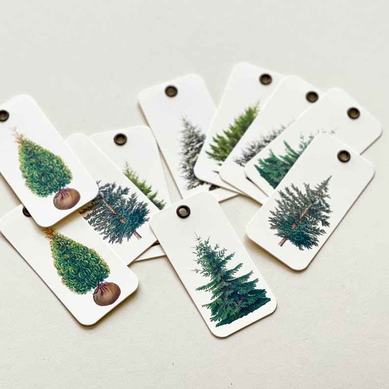 Winter Tree Tags /Ornaments & Twine 3x1.5 image 2