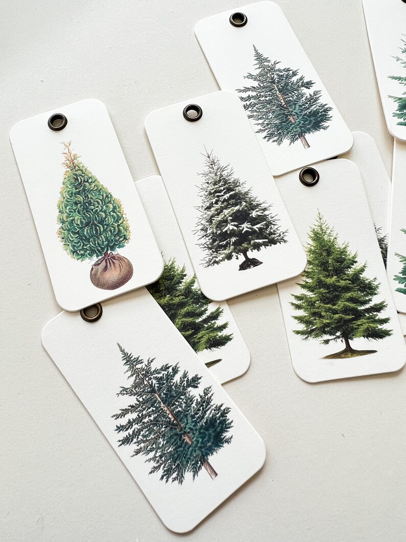 Winter Tree Tags /Ornaments & Twine 3x1.5 image 4