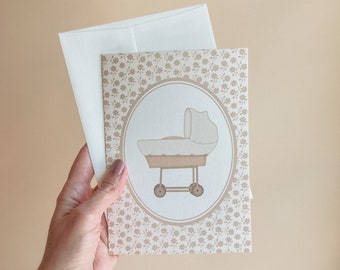 Baby Bassinet Greeting Card