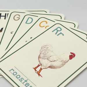 SPELLING Flashcard For Kids, Farm Animals, Classroom Farmhouse Decor