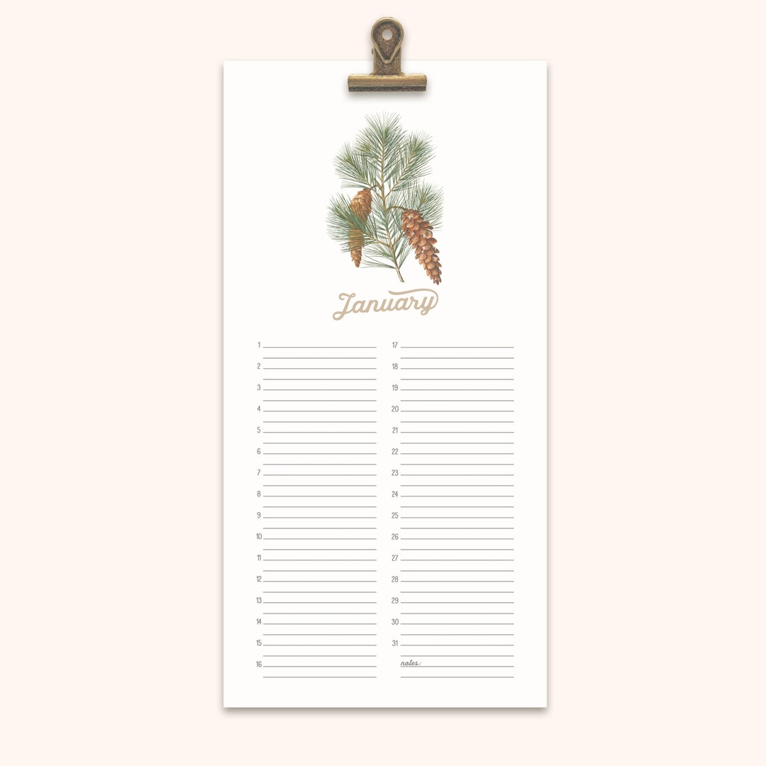 Celebration Calendar A Yearly Calendar of Important Dates Etsy