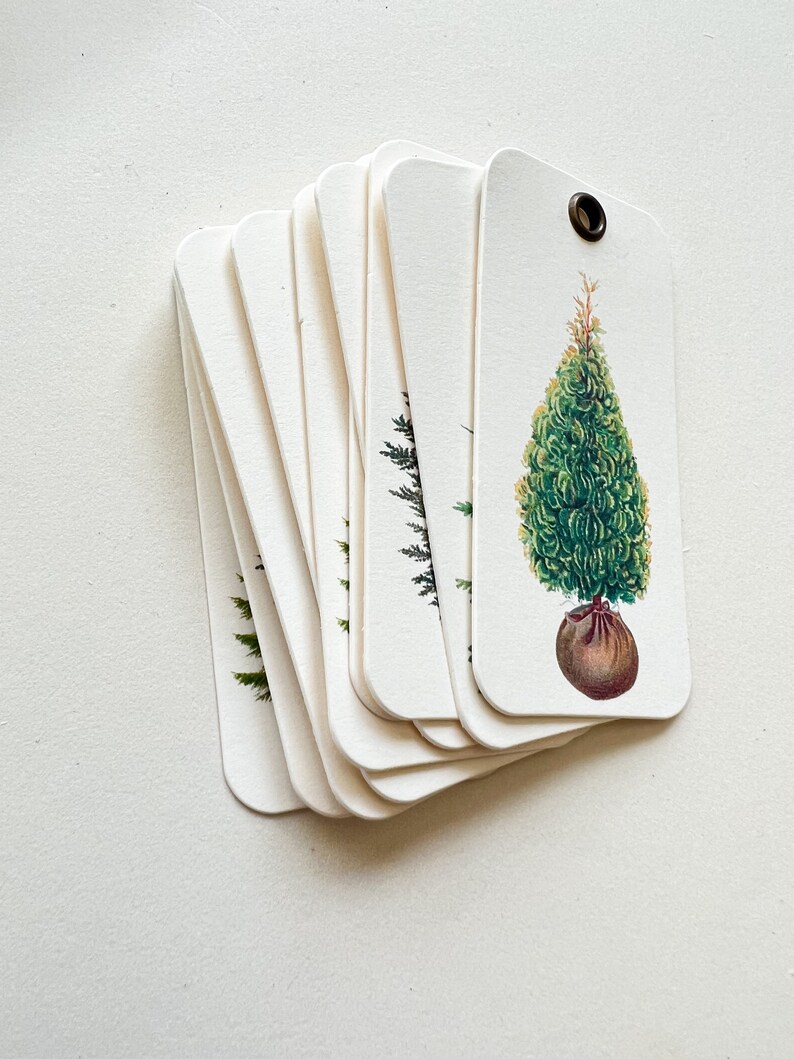 Winter Tree Tags /Ornaments & Twine 3x1.5 image 3