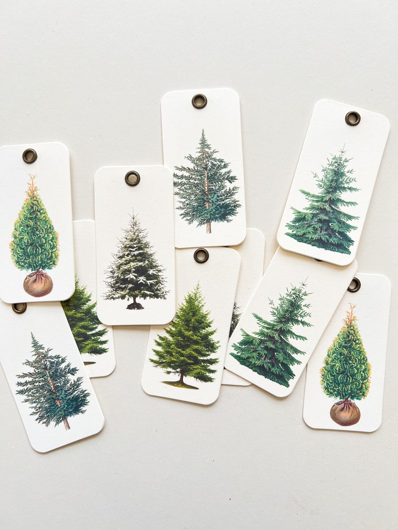 Winter Tree Tags /Ornaments & Twine 3x1.5 image 1