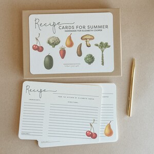 Heirloom Recipe Cards For Summer | 10 cards | Gift For Bridal or Wedding Shower | Personalized