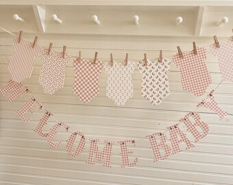 Medium Pink Baby Clothesline Banners