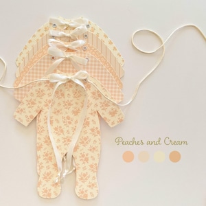 Peach Beige Baby In Bloom Baby Shower Floral Banner,  Baby Girl Decorations, Vintage Cottage Sweet Little Peach Decor, Welcome Baby