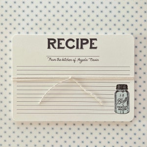 Recipe Cards Vintage Farmhouse Decor | 10 cards | Gift For Bridal or Wedding Shower | Personalized