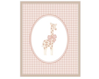 8x10 Giraffe Nursery Art