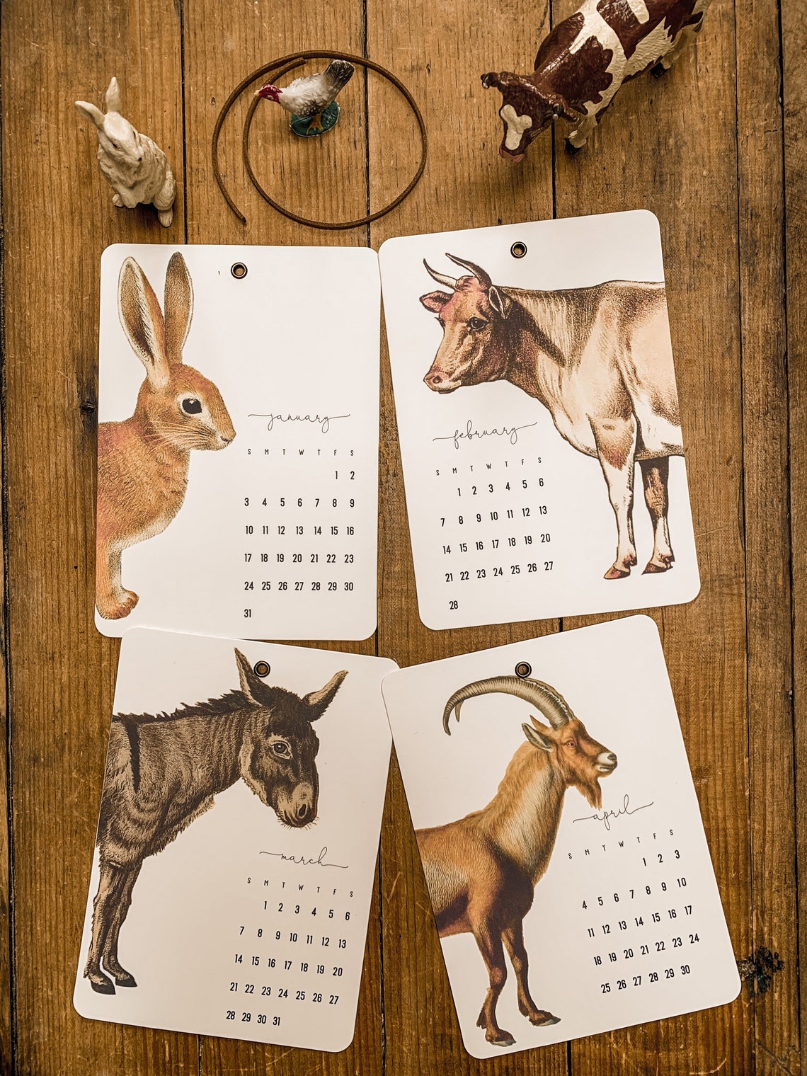 2021 farm animal calendar Etsy