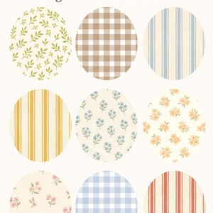 Bunting Banner Sage Green Gingham and Blush Pink Ditsy Flowers, Super Heavy Card Stock, Baby Shower, 5x7" Adjustable Flags image 7